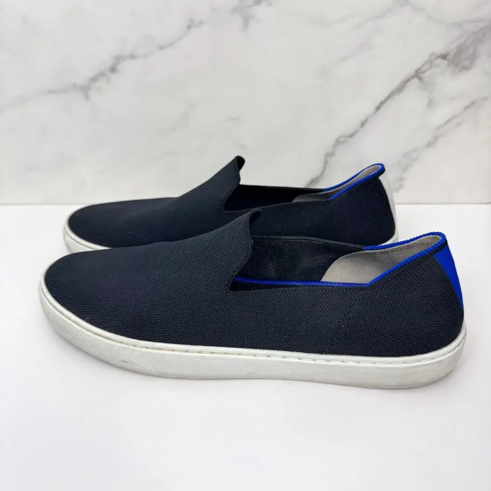 Rothy's Womens The Original Slip On Sneaker Size 11 Knit Casual Comfy Black